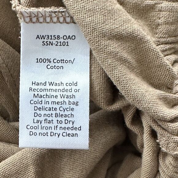 ATM Anthony Thomas Melillo L High Torsion  OAO Sahara Cotton Tan Belted Jumpsuit - Picture 9 of 11